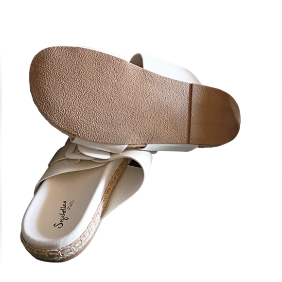 Seychelles Cream Double Strap Sandals 8.5 Espadrilles Revolve Beach Boho - Picture 2 of 3